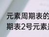 元素周期表的二号元素是什么 元素周期表2号元素是氦吗