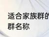 适合家族群的群名称 有哪些家族群的群名称