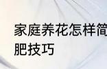 家庭养花怎样简单施肥 家庭养花的施肥技巧