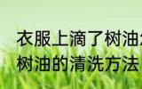 衣服上滴了树油怎么清洗 衣服上滴了树油的清洗方法
