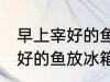 早上宰好的鱼放冰箱能保鲜吗 早上宰好的鱼放冰箱可以保鲜吗