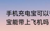 手机充电宝可以带上飞机吗 手机充电宝能带上飞机吗